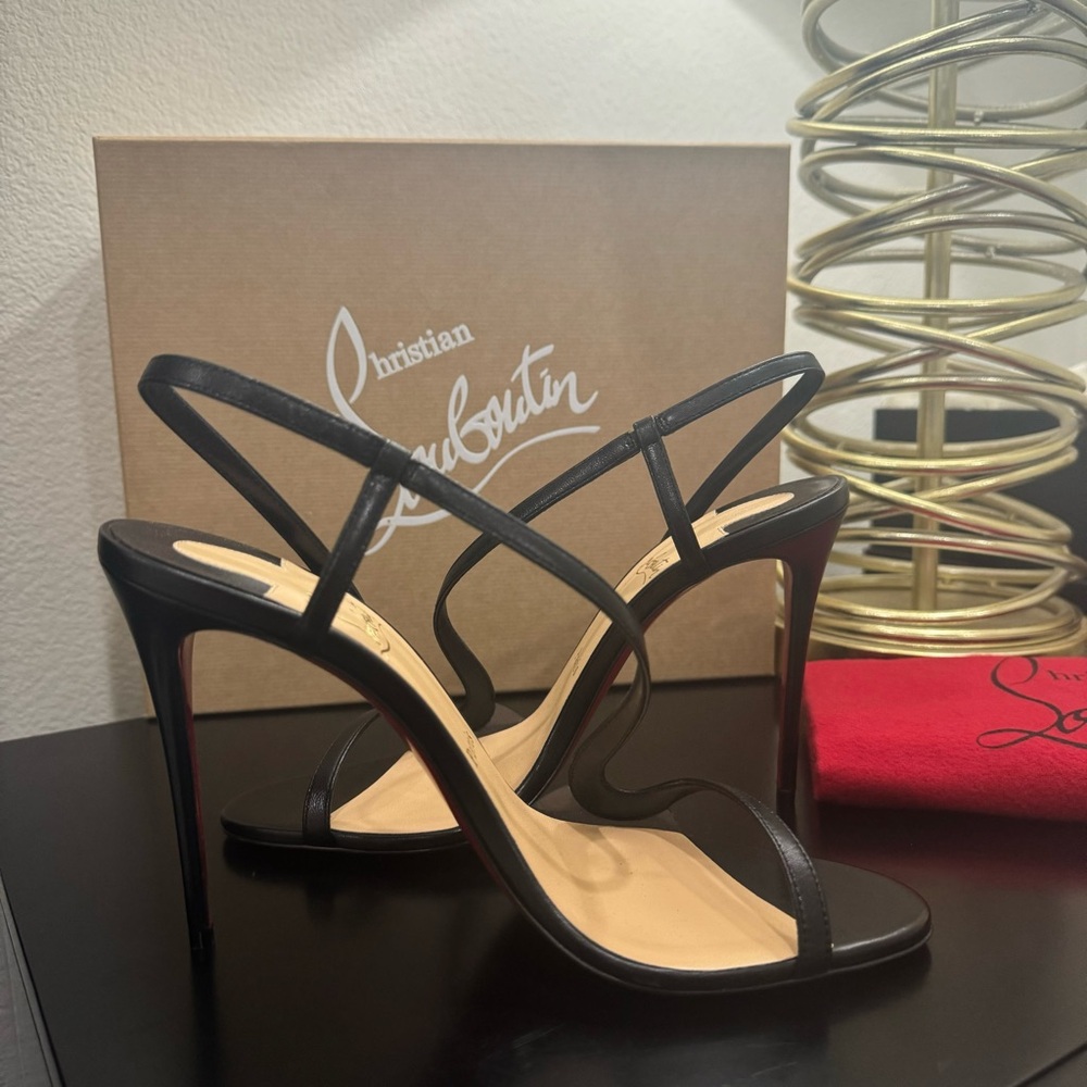 Christian Louboutin Rosalie 100 Sandal Black 42 - Picture 5 of 7